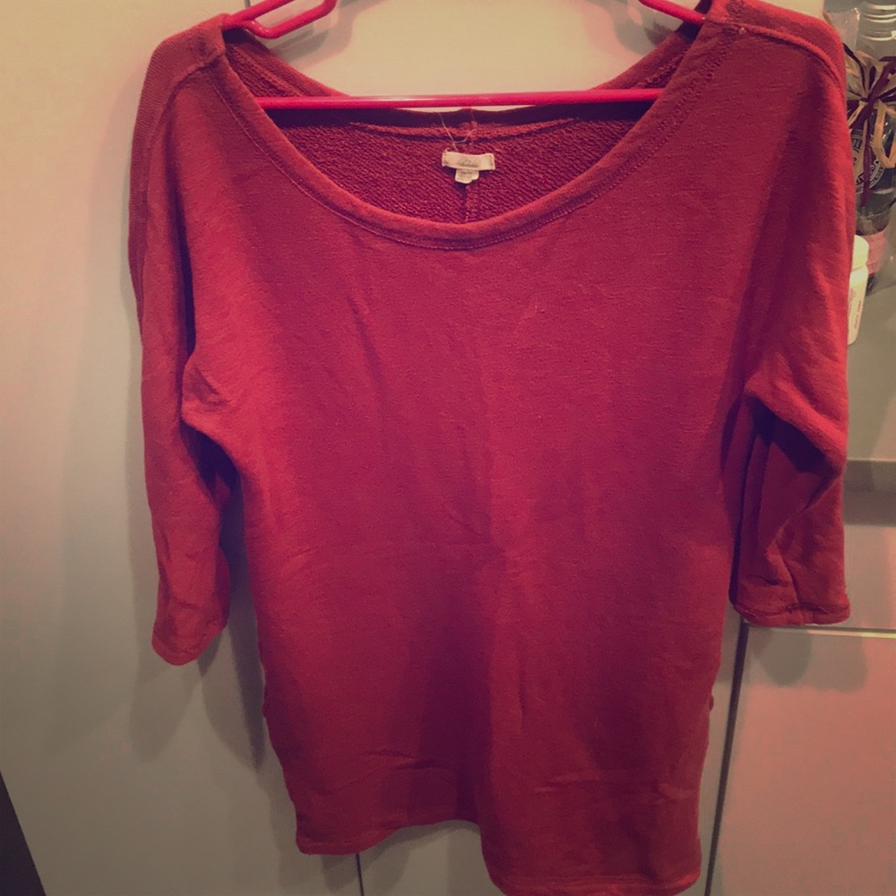 Boat neck tunic sweater